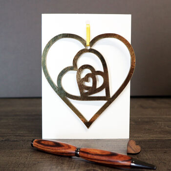 Love Heart Hanging Keepsake And Card, 2 of 4