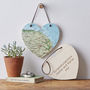 Personalised Map Location Hanging Heart, thumbnail 3 of 3