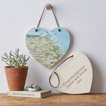 Personalised Map Location Hanging Heart, 3 of 3