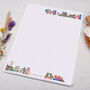 A4 Letter Writing Paper Bookshelf Border Design, thumbnail 3 of 4