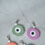 Evil Eye Punch Needle Keychain And Bag Tag, thumbnail 7 of 7