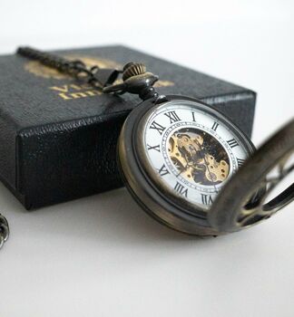 Steampunk Pocket Watch Bronze; The Percy, 6 of 7