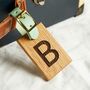 Personalised Wooden Luggage Tag Initial, thumbnail 1 of 4