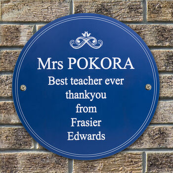 Personalised Blue Heritage Plaque, 4 of 5