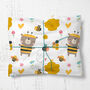 Bee Wrapping Paper, Fun Bee's Bear Birthday Gift Wrap, thumbnail 1 of 2