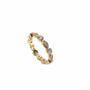 Classic Eternity Rings, Cz, Gold Vermeil On 925 Silver, thumbnail 4 of 11