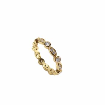Classic Eternity Rings, Cz, Gold Vermeil On 925 Silver, 4 of 11