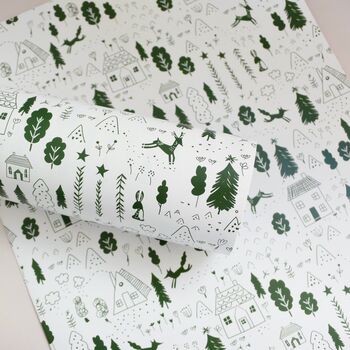 Magical Forest Christmas Wrapping Paper Set, 2 of 11