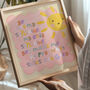 You Are My Sunshine Watercolour Print, thumbnail 2 of 2