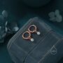 Sterling Silver Tiny Mother Of Pearl Pebble Huggie Hoop Earrings, thumbnail 4 of 11