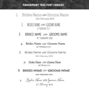 Beech Wedding Fingerprint Tree Guest Book By New Forest Print