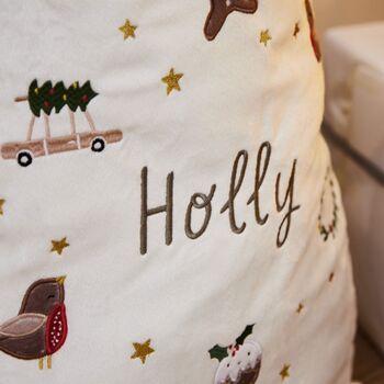 Personalised Plush Neutral Christmas Sack, 2 of 4