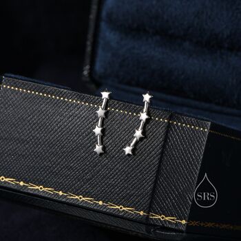 Star Constellation Crawler Earrings In Sterling Silver, 3 of 9