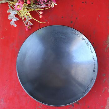 Personalised 11th Anniversary Gift; Large Pressed Steel Bowl, 6 of 8