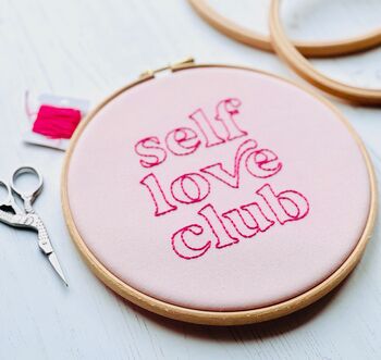 Self Love Club Embroidery Hoop Kit, 2 of 3