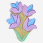 Hand Iced Larkspur July Birth Flower Letterbox Biscuit, thumbnail 5 of 5