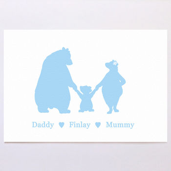 Personalised Bear Family Print, 3 of 7