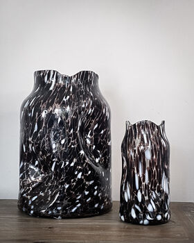The Ezra Handcrafted Monochrome Recycled Glass Vases, 5 of 6