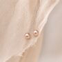 5mm Sterling Silver Pink Pearl Stud Earrings, thumbnail 1 of 7