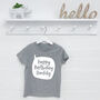 Personalised Happy Birthday Speech Bubble Kids T Shirt, thumbnail 1 of 6