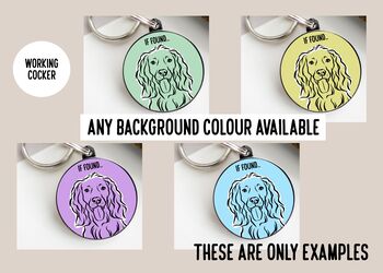 Working Cocker Spaniel Outline ID Tag, 4 of 4