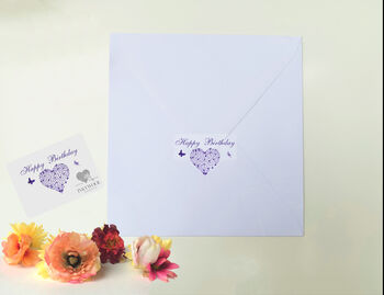 Purple And Green Butterfly Heart Birthday Card, 4 of 12