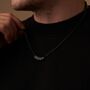 Engraved 5 Mm Black Cuban Chain Necklace, thumbnail 4 of 12