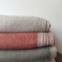 Puglia Cotton And Linen Modern, Double Sided Blanket Terracotta, thumbnail 12 of 12