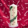 Ivory Hand Painted Christmas Advent Pillar Candle, thumbnail 3 of 6