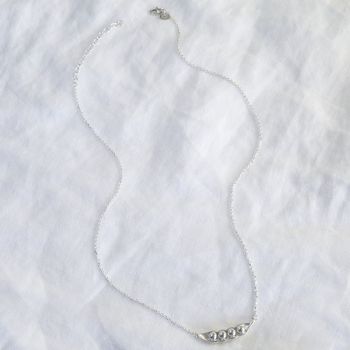 Sterling Silver Peas In A Pod Necklace, 7 of 8