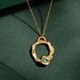 Turquoise And Gold Vermeil Plated Eternity Necklace, thumbnail 8 of 12