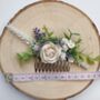 Ivory And Lavender Flower Hair Comb, thumbnail 2 of 4