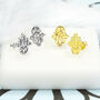 Sterling Silver And Gold Tiny Hamsa Hand Stud Pack, thumbnail 1 of 4
