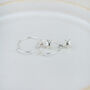 Sterling Silver Charm Hoops With Star Drop, thumbnail 3 of 4