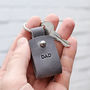Personalised Leather Photo Keyring For Dad, thumbnail 5 of 6