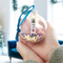 Gift For Sister Personalised Photo Bauble Dried Petals, thumbnail 2 of 3