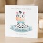 Personalised Cute Zebra New Baby Boy Card, thumbnail 2 of 8