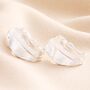 Oversized Feather Stud Earrings, thumbnail 1 of 5