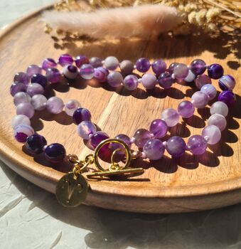 Amethyst And Agate Zodiac Crystal Necklace, 4 of 10