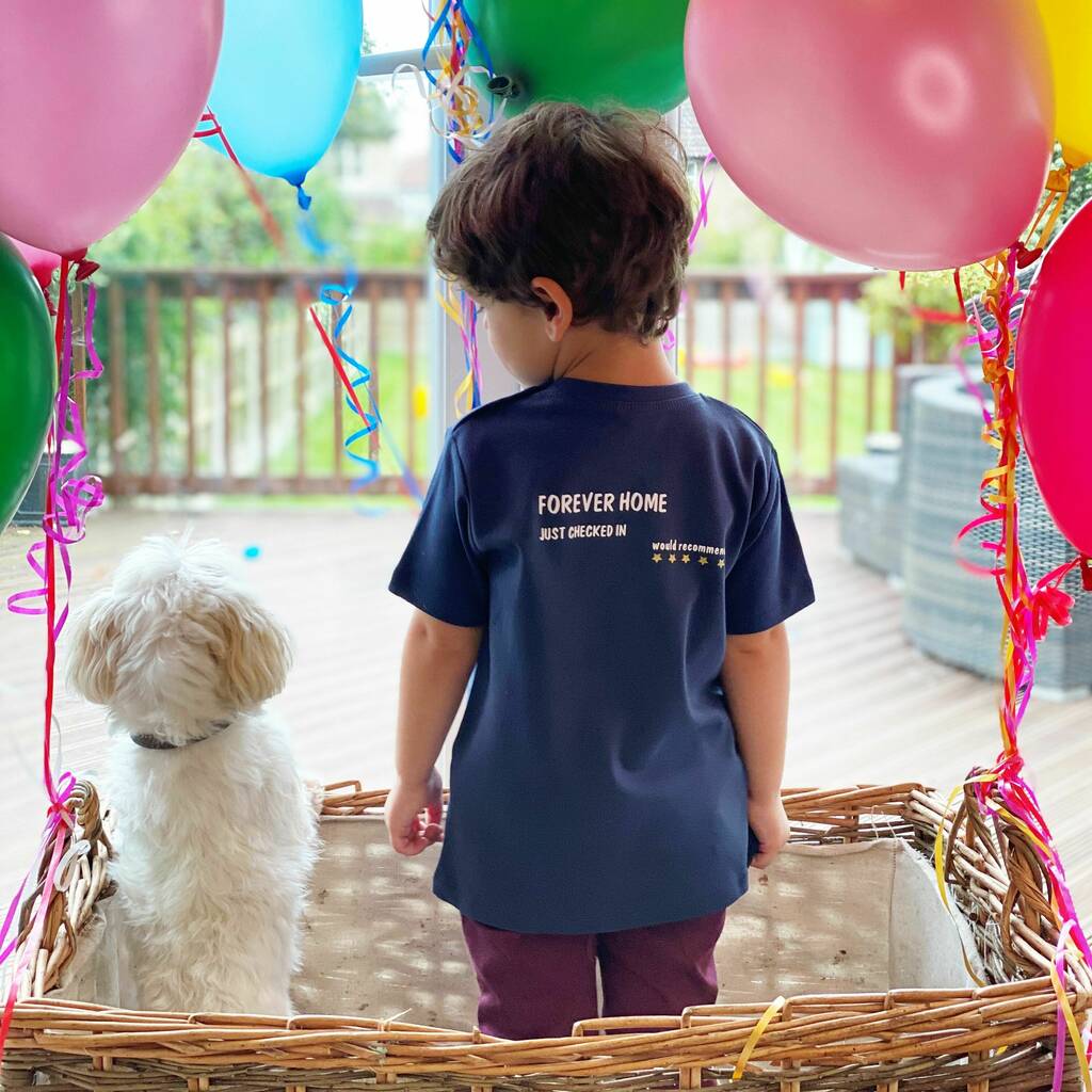 Personalised Forever Home Children's Adoption T Shirt, 1 of 2