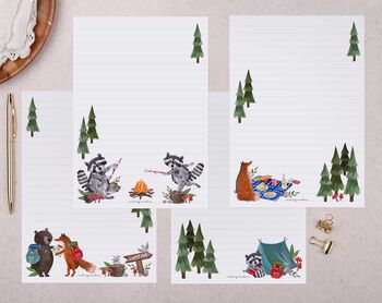 Camping Animal Children's Writing Paper Gift Box Set, 2 of 4