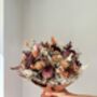 Protea Leucadendron Dried Flower Bouquet With Ruscus, thumbnail 4 of 5