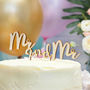 Mr And Mr Wooden Cake Topper, thumbnail 2 of 3