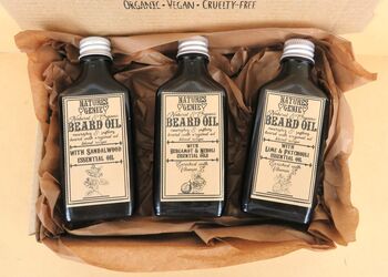 Natural Beard Oil Gift Set For Men, 5 of 6