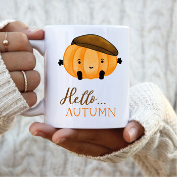 Autumn Mug With Cute Pumpkin Characters, 3 of 4