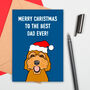 Large Size Dog Dad Christmas Card, thumbnail 1 of 2