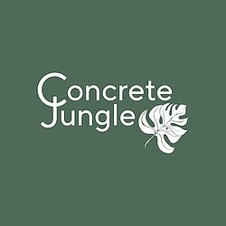 Concrete Jungle logo hand-cast recycled homeware