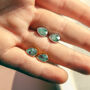 Raw Emerald Gemstone Stud Earrings, thumbnail 1 of 6