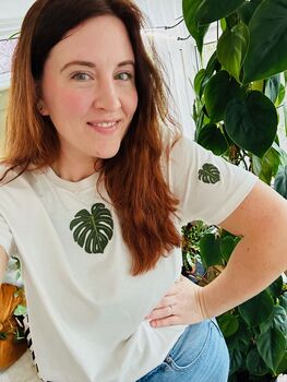 Eco Friendly Embroidered Monstera T Shirt, 5 of 7