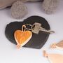 Handmade Maple Wood Heart Key Ring, thumbnail 2 of 6